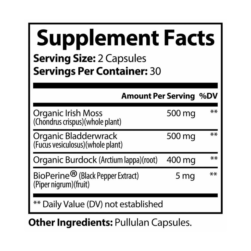 Malumi Sea Moss Supplement (60 Capsules) - Image 3